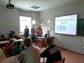 1. Uczniowie wraz z opiekunami podczas spotkania 
