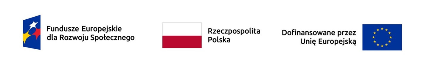 3 loga fundusze europejskie dla rozwoju społecznego Rzeczypospolita Polska dofinansowane przez Unię Europejską